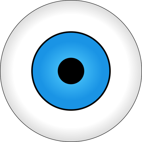 Vector de desen de ochi albastru iris