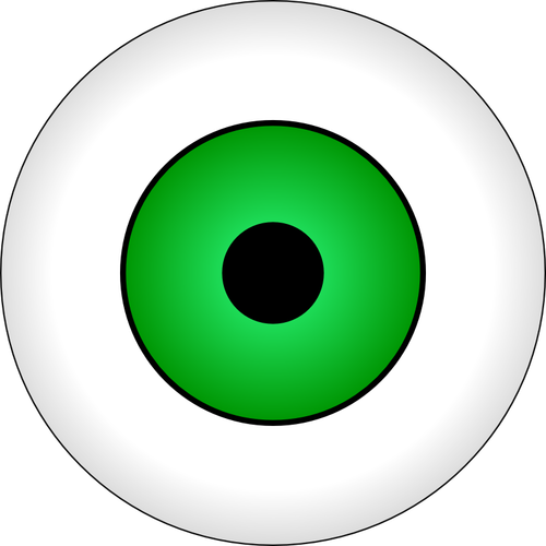 Vectorillustratie van groene ogen iris