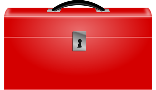Imagen de vector rojo de la caja de herramientas