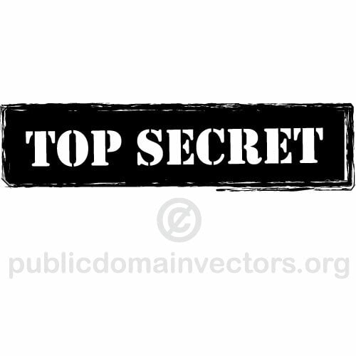 "Top secret" vector stämpel
