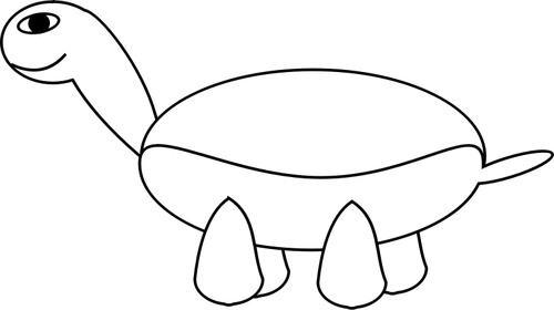 Overzicht vector afbeelding van kleine schildpad