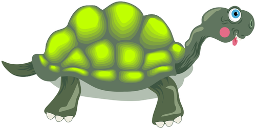 Gambar neon kura-kura hijau