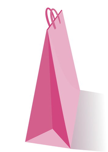 Růžový papírový sáček