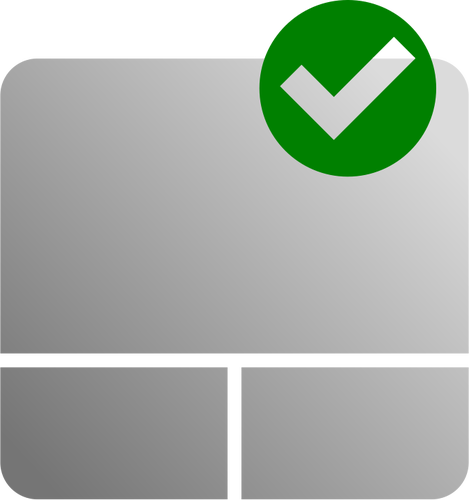 Graustufen-Touchpad aktivieren Symbol Vektor-ClipArt