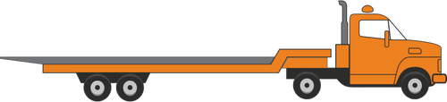 Vektor Zeichnung der lange Abschleppwagen