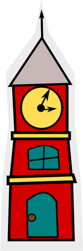 Clip art wektor wieża z zegarem