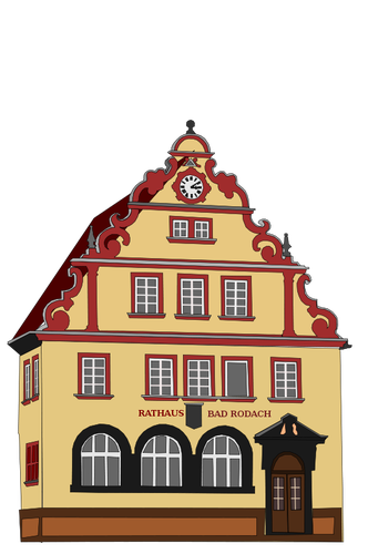 Vector afbeelding van stadhuis in Bad Rodach