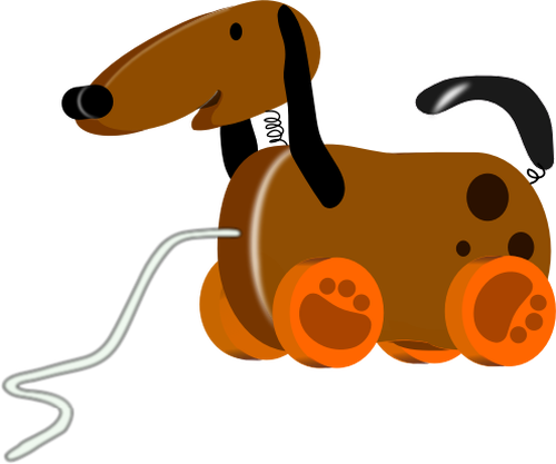 Hond Trek speelgoed vector afbeelding