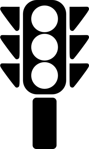 Dopravní semafor silueta vektorový obrázek