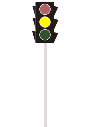 Изображение желтого светофора