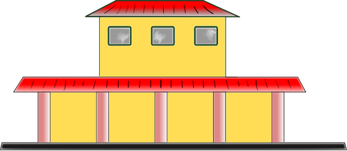Grafika wektorowa z dworca kolejowego