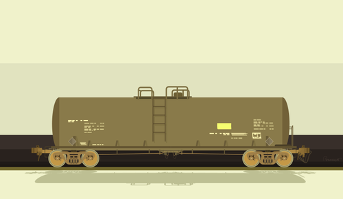 Ilustración vectorial de tren de contenedores