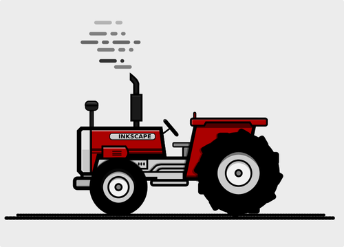 Machine agricole rouge