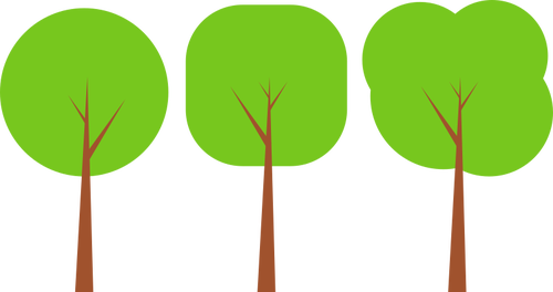 Platte bomen