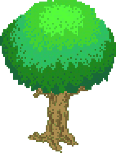 Piksel boyutunda bir ağaç resmi