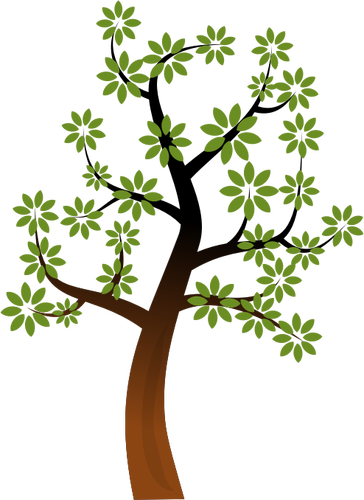 Einfache Feder Baum Zweig Vektor-ClipArt
