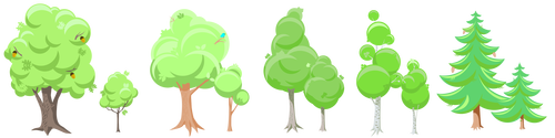 Árvores na floresta