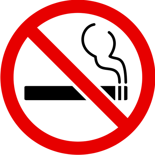 Rökning förbjuden-skylt vektor-ikonen