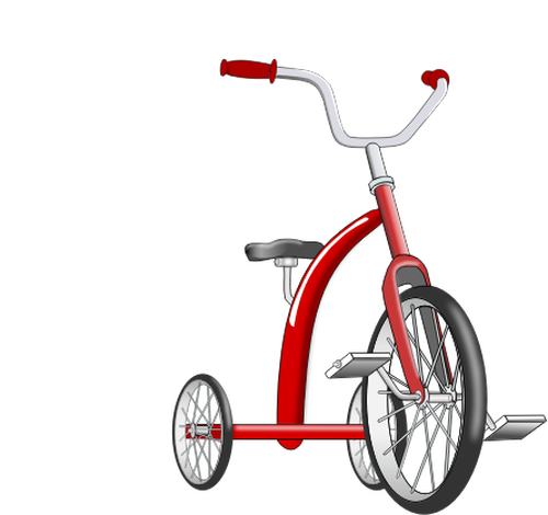 Vektör küçük resmini kırmızı üç tekerlekli bisiklet