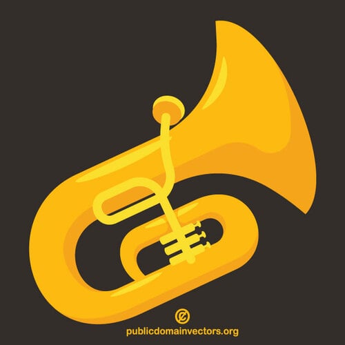 Caricatura de trompeta amarilla