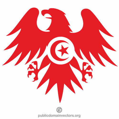 Tunezyjski flaga orzeł herb