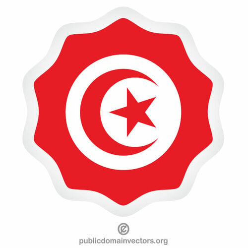 Tunesische Flagge Abzeichen