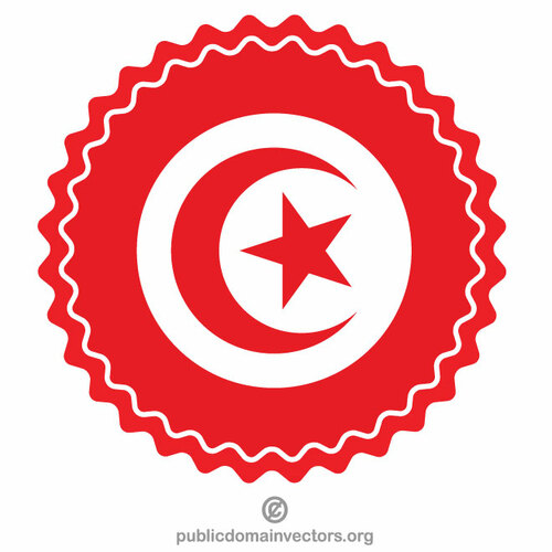 Tunisisk flagga klistermärke