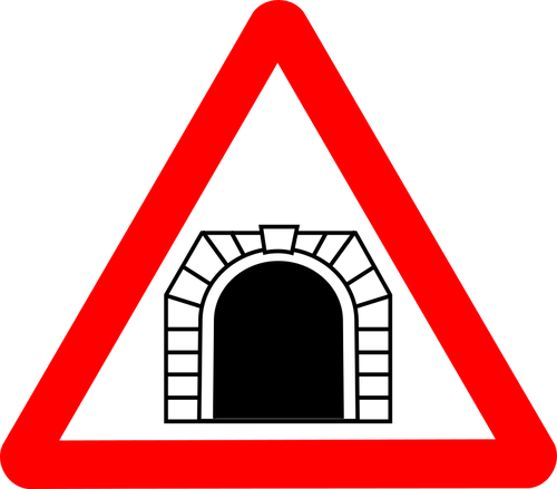 도 표지판 터널