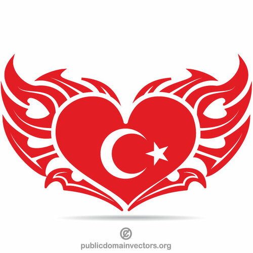 Serce z tureckiej flagi