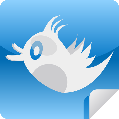 Twitter vogel icon vector afbeelding