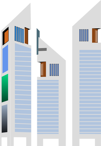 Jumeirah Emirates Tower Hotel stijl gebouw vector illustraties