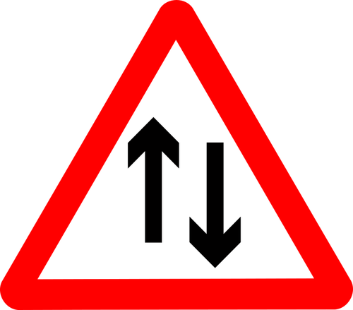 Zwei weit voraus Straßenschild