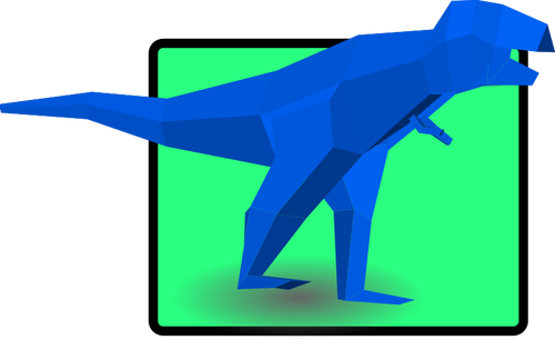 Illustration vectorielle tyrannosaurus bleu