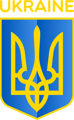 Vektor gambar lambang negara Republik Ukraina