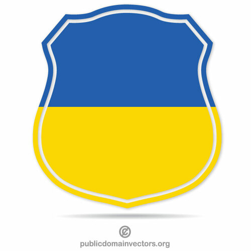 Het vlagschild van De oekraïne