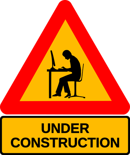 Signo de construção rodoviária