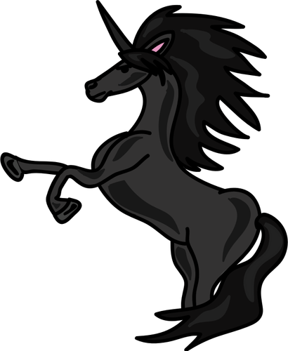 Unicorn in zwart