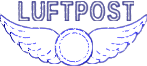 Luftpost एयर मेल डाक टिकट वेक्टर चित्रण