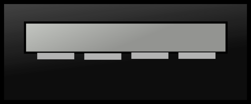 Vektorový obrázek ve stupních šedi honosné USB memory stick