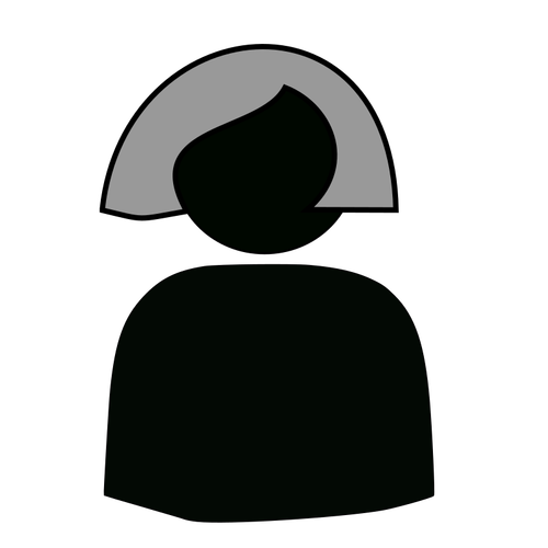Kvinnelige avatar silhuett