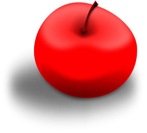 Grafika wektorowa czerwone jabłko