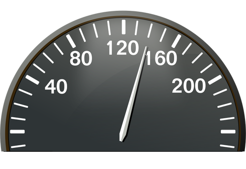 Vektortegning av halvdel av speedometer