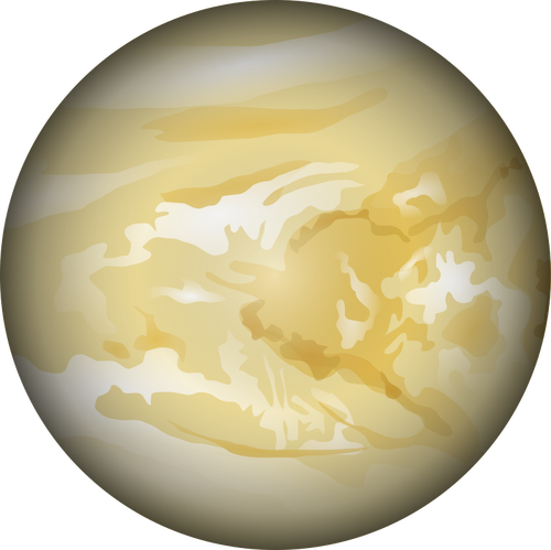 Vektor illustration av planeten Venus i färg