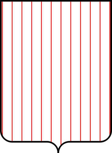 Et skjold med linjemønster