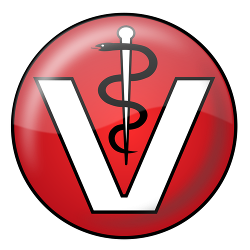 Veterinær klistremerke logo