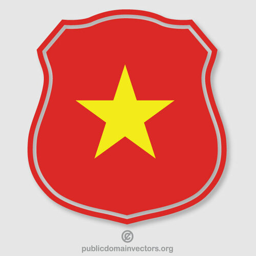 Het vlagschild van Vietnam van wapens