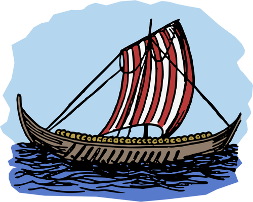 Viking pe barca imagine
