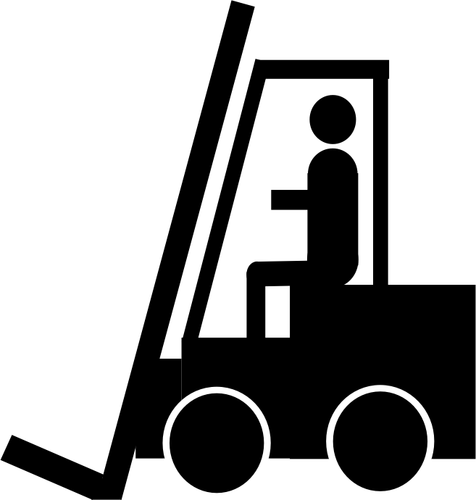 Immagine vettoriale silhouette di piccolo carrello elevatore