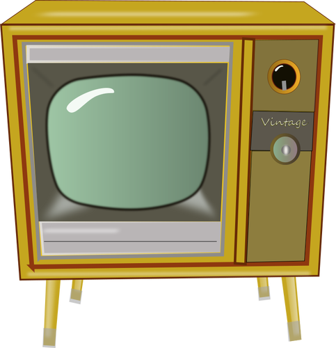 Vintage TV vektorgrafik