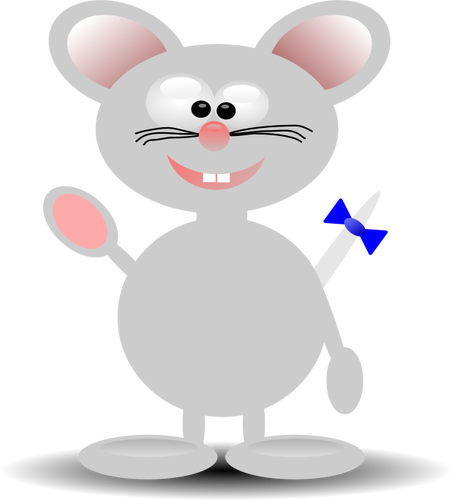 Векторная графика счастливым мультфильм мыши стоя